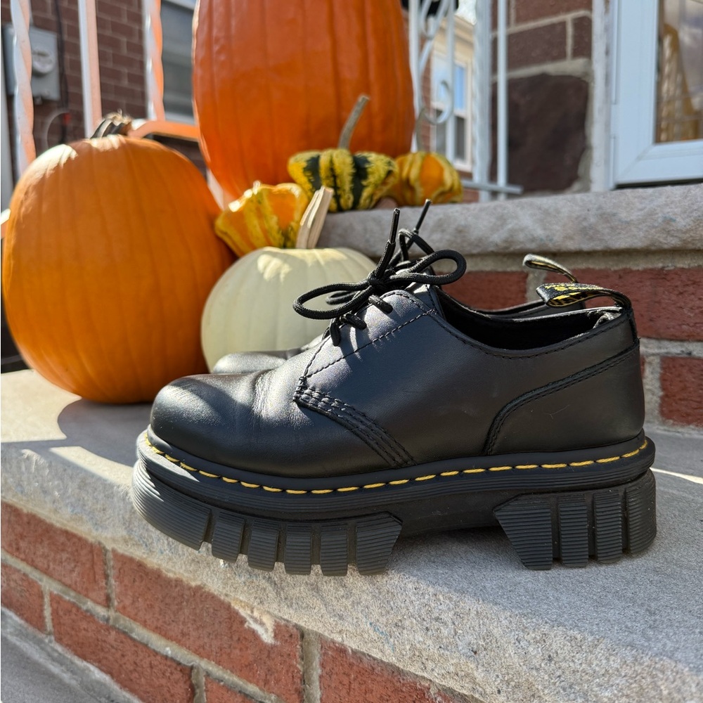 Dr. Martens Black Platform Oxfords
